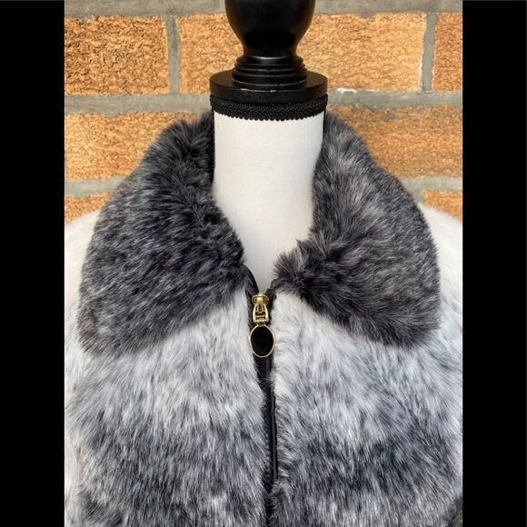 Sam edelman ombre faux fur coat Sz small - Picture 3 of 12